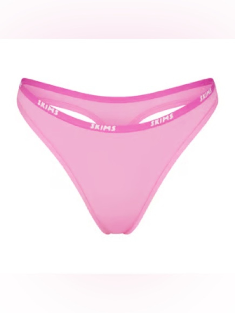 SKIMS bubblegum thong underwear undies panties logo cotton high leg